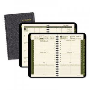 At-A-Glance AAG70100G05 Recycled Weekly/Monthly Appointment Book, 4 7/8 x 8, Black, 2016