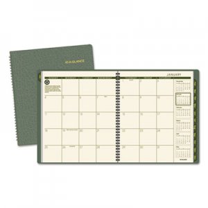 At-A-Glance AAG70260G60 Recycled Monthly Planner, 9 x 11, Green, 2016-2017