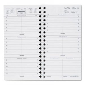 At-A-Glance AAG7090410 Weekly Appointment Book Refill Hourly Ruled, 3 1/4 x 6 1/4, 2016