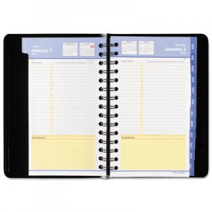 At-A-Glance AAG760405 QuickNotes Daily/Monthly Appointment Book/Planner, 4 7/8 x 8, Black, 2016