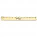 Westcott 05011 Wood Ruler with Single Metal Edge, 12