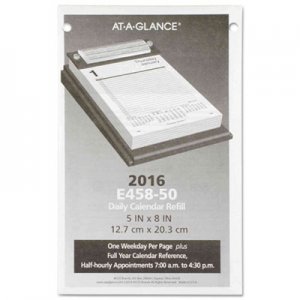 At-A-Glance AAGE45850 Pad Style Desk Calendar Refill, 5 x 8, 2016