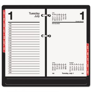 At-A-Glance AAGE717T50 Desk Calendar Refill with Tabs, 3 1/2 x 6, White, 2016