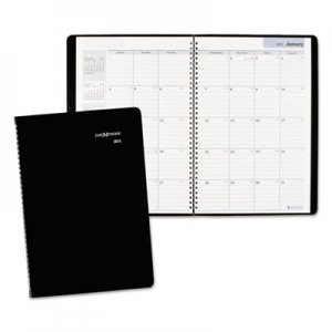 DayMinder AAGG47000 Monthly Planner, 7 7/8 x 11 7/8, Black, 2015-2017
