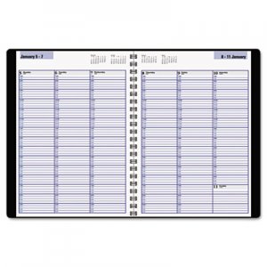 DayMinder AAGG52000 Recycled Weekly Appointment Book, Black, 8" x 11", 2012