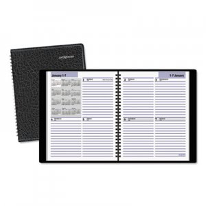 DayMinder AAGG53500 Open-Schedule Weekly Appointment Book, 6 7/8 x 8 3/4, Black, 2016