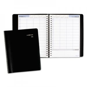 DayMinder AAGG56000 Four-Person Group Daily Appointment Book, 7 7/8 x 11, Black, 2016