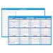 At-A-Glance AAGPM30028 Horizontal Erasable Wall Planner, 48 x 32, Blue/White, 2017