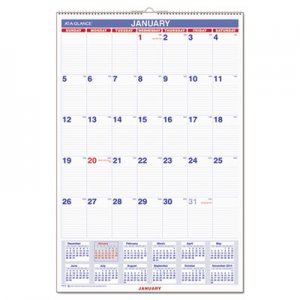 At-A-Glance AAGPM428 Monthly Wall Calendar with Ruled Daily Blocks, 20 x 30, White, 2016