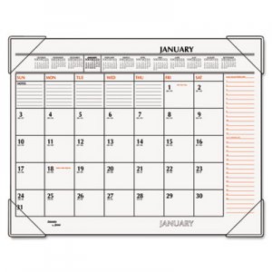 At-A-Glance AAGSK117000 Two-Color Monthly Desk Pad Calendar, 22 x 17, 2016