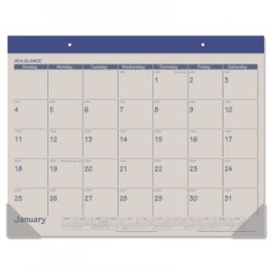 At-A-Glance AAGSK2517 Fashion Color Desk Pad, 22 x 17, Blue, 2017