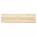 Westcott 10375 Wood Ruler, Metric and 1/16" Scale with Single Metal Edge, 30 cm