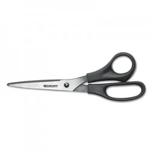 Westcott 13135 Value Line Stainless Steel Shears, Black, 8" Long