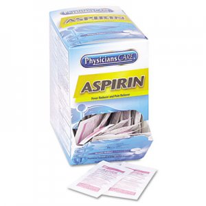 PhysiciansCare 90014 Aspirin Medication, Two-Pack, 50 Packs/Box