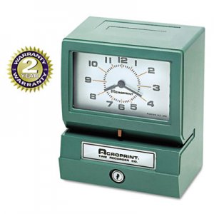 Acroprint ACP012070411 Model 150 Analog Automatic Print Time Clock with Month/Date/1-12 Hours/Minutes