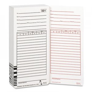 Acroprint ACP099111000 Time Card for Es1000 Electronic Totalizing Payroll Recorder, 100/Pack