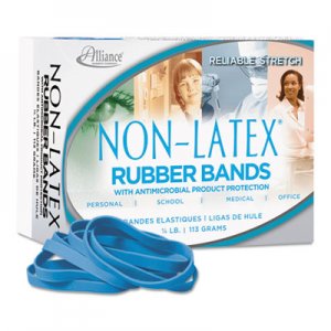 Alliance 42649 Antimicrobial Non-Latex Rubber Bands, Sz. 64, 3-1/2 x 1/4, 1/4lb Box