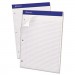 Ampad TOP20346 Double Sheets Pad, Narrow Rule, 8 1/2 x 11 3/4, White, 100 Sheets