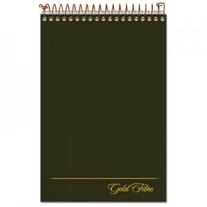 Ampad TOP20806 Gold Fibre Steno Books, Gregg Rule, Green Cover, 6 x 9, 100 White Sheets