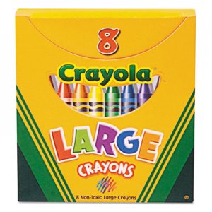 Crayola CYO520080 Large Crayons, Tuck Box, 8 Colors/Box