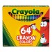 Crayola CYO52064D Classic Color Crayons in Flip-Top Pack with Sharpener, 64 Colors