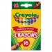 Crayola CYO523016 Classic Color Crayons, Peggable Retail Pack, 16 Colors