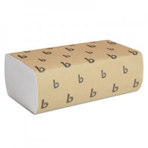 Boardwalk BWK6200 Multifold Paper Towels, White, 9 x 9 9/20, 250 Towels/Pack, 16 Packs/Carton