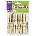 Creativity Street CKC365801 Wood Spring Clothespins, 3 3/8 Length, 50 Clothespins/Pack