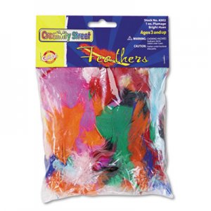 Creativity Street 4502 Bright Hues Feather Assortment, Bright Colors, 1 oz Pack