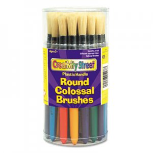 Creativity Street 5168 Colossal Brush, Natural Bristle, Round, 30/Set