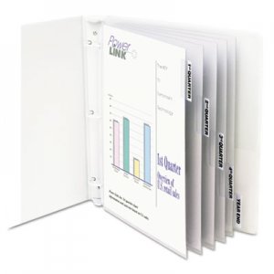 C-Line 05557 Sheet Protectors with Index Tabs, Heavy, Clear Tabs, 2", 11 x 8 1/2, 5/ST