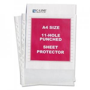 C-Line CLI08037 Standard Weight Poly Sheet Protectors, Clear, 2", 11 3/4 x 8 1/4, 50/BX