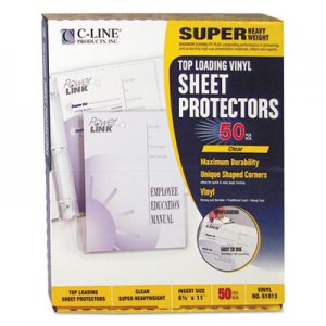 C-Line 61013 Super Heavyweight Vinyl Sheet Protector, Clear, 2", 11 x 8 1/2, 50/BX