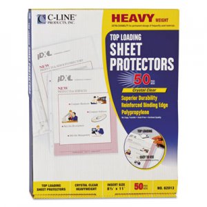 C-Line 62013 Heavyweight Polypropylene Sheet Protector, Clear, 2", 11 x 8 1/2, 50/BX