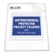C-Line CLI62137 Antimicrobial Protected Poly Project Folders, Letter Size, Clear, 25/Box