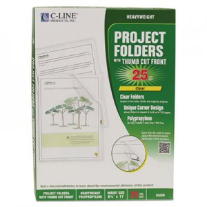 C-Line CLI62627 Project Folders, Reduced Glare, Polypropylene, Letter Size, 25/Box
