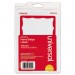 Universal UNV39115 Border-Style Self-Adhesive Name Badges, 3 1/2 x 2 1/4, White/Red, 100/Pack