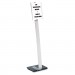 Durable DBL481423 Info Sign Duo Floor Stand, Letter-Size Inserts, 15 x 44-1/2, Clear