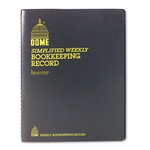Dome 600 Bookkeeping Record, Brown Vinyl Cover, 128 Pages, 8 1/2 x 11 Pages