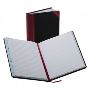 Boorum & Pease BOR38300R Record/Account Book, Record Rule, Black/Red, 300 Pages, 9 5/8 x 7 5/8
