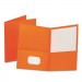 Oxford 57510 Twin-Pocket Folder, Embossed Leather Grain Paper, Orange