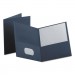 Oxford 57538 Twin-Pocket Folder, Embossed Leather Grain Paper, Dark Blue