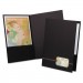 Oxford 04161 Monogram Series Business Portfolio, Premium Cover Stock, Black/Gold, 4/Pack