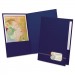 Oxford 04162 Monogram Series Business Portfolio, Cover Stock, Blue/Gold, 4/Pack