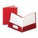 Oxford 51718 High Gloss Laminated Paperboard Folder, 100-Sheet Capacity, Crimson, 25/Box
