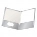 Oxford OXF51705 High Gloss Laminated Paperboard Folder, 100-Sheet Capacity, Gray, 25/Box