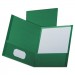 Oxford 53434 Linen Finish Twin Pocket Folders, Letter, Hunter Green,25/Box