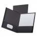 Oxford OXF53406 Linen Finish Twin Pocket Folders, Letter, Black,25/Box