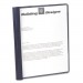 Oxford 55838 Clear Front Report Cover, 3 Fasteners, Letter, 1/2" Capacity, Dark Blue, 25/Box