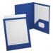 Oxford 57441 ViewFolio Polypropylene Portfolio, 50-Sheet Capacity, Blue/Clear